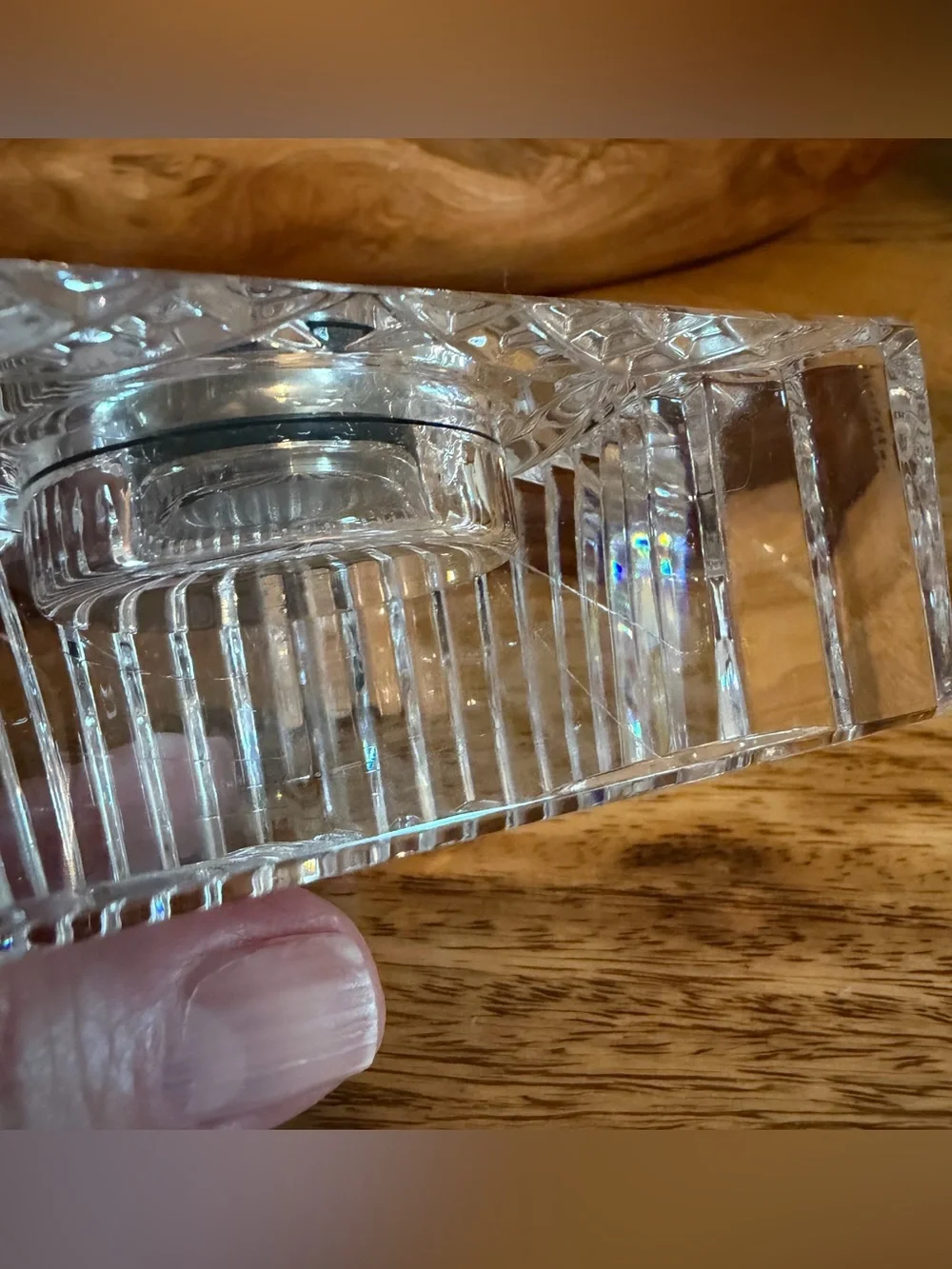 ✨Waterford Crystal Desk Clocks Set of 2 Vintage 3” Quartz Gold Trim✨ Set of 2.